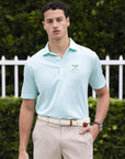 Men's Fine Mercerized Cotton Polo Mist w/ Multi-Color Logo