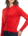 USPA Women's Fine Knit Cardigan Red