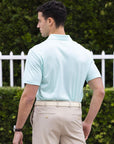 Men's Fine Mercerized Cotton Polo Mist w/ Multi-Color Logo