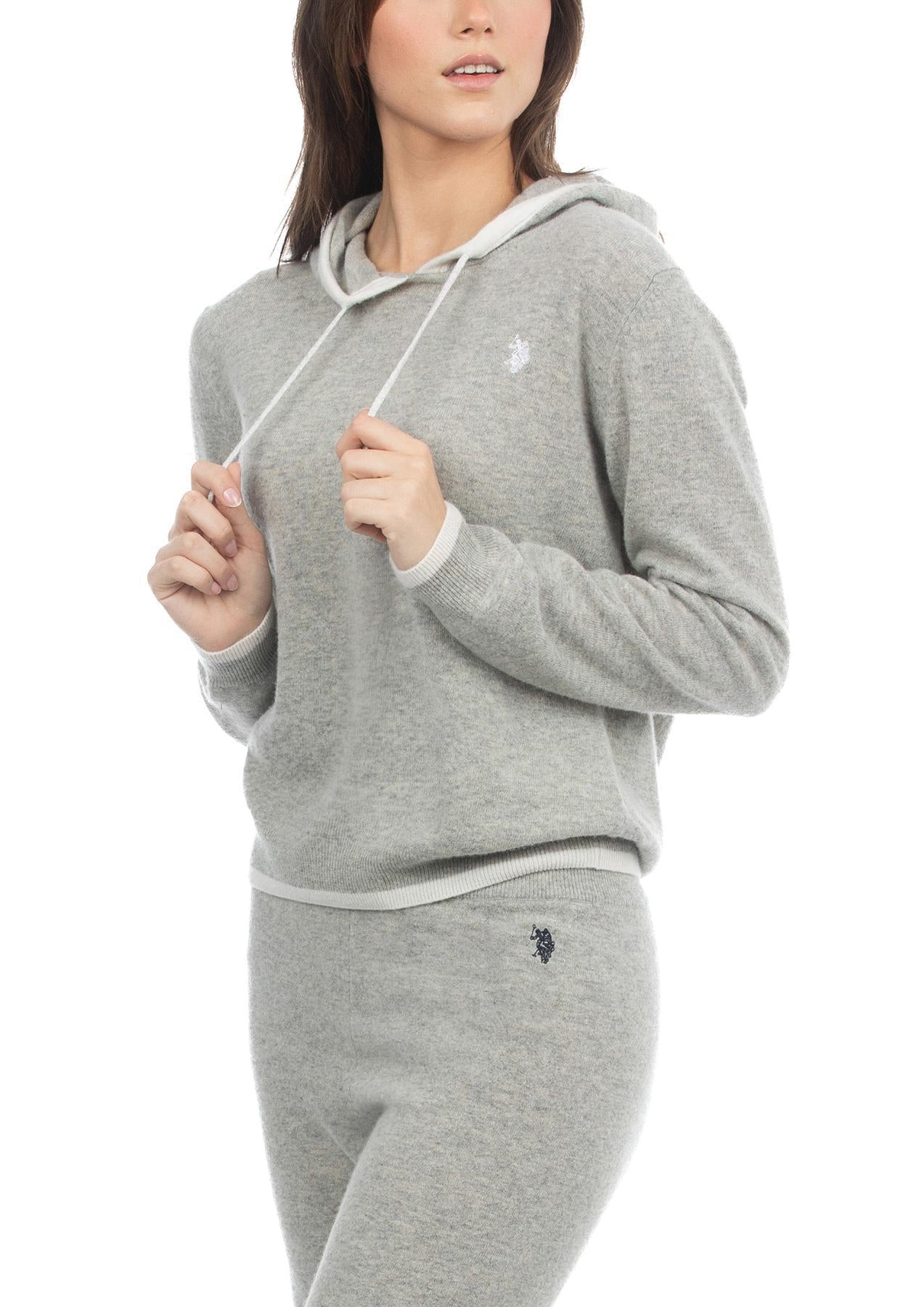 USPA Women s Wool Poly Hoodie Sweatshirt Grey