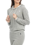 USPA Women's Wool/Poly Hoodie Sweatshirt Grey