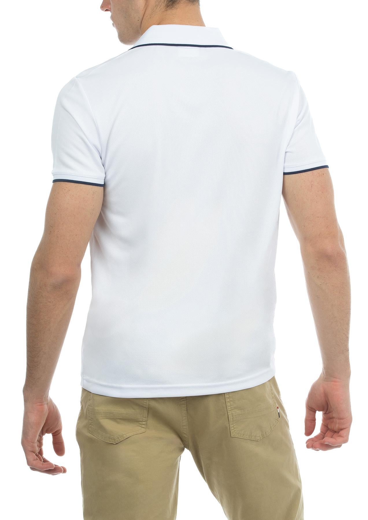 USPA Sport Men&#39;s Slim Fit Zip Polo White