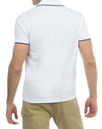 USPA Sport Men's Slim Fit Zip Polo White