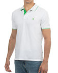 USPA Life Men's Short Sleeve Polo White