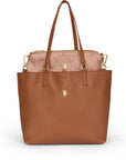 USPA Malibu Reversible Large Tote Bag Brown