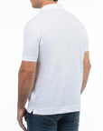 USPA Men's Linen Pique Polo White