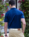 Men's Fine Mercerized Cotton Polo Navy w/ Multi-Color Logo