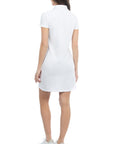 USPA Women's Short Sleeve Stretch Jersey Polo Dress White